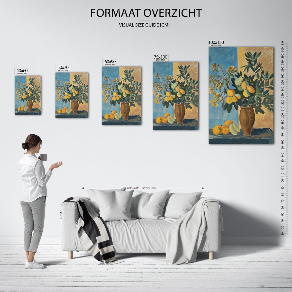 Kleurrijke bloemenvorm Kunstwerk