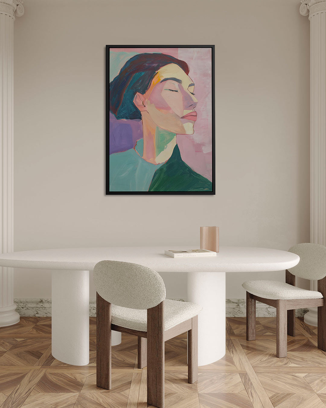 Dromerige portretkleuren Kunstwerk