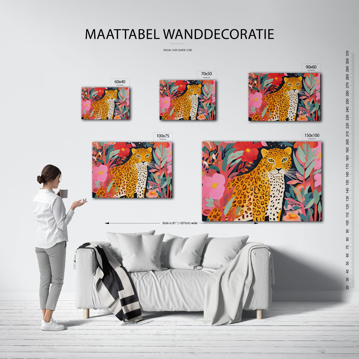 Kleurrijke dierenwereld Kunstwerk