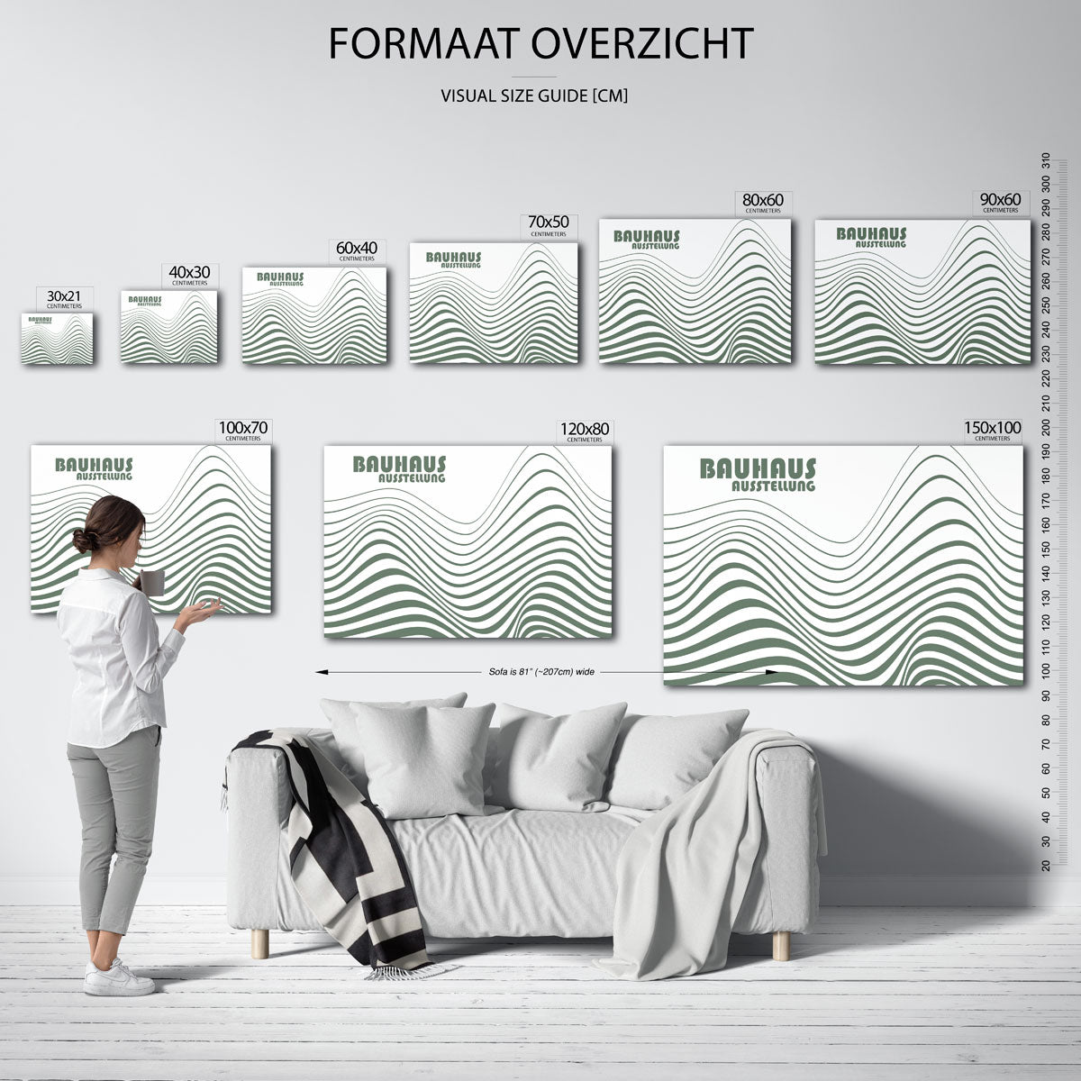 Golvend lijnenspel Poster