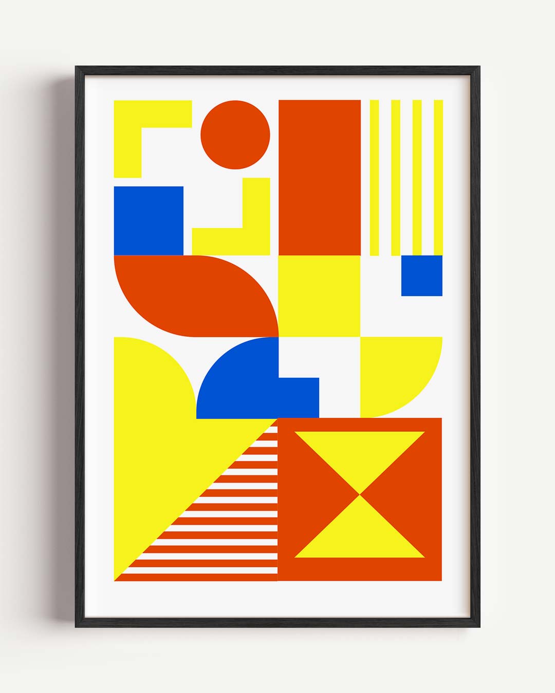 Vrolijke Geometrische Kunstposter