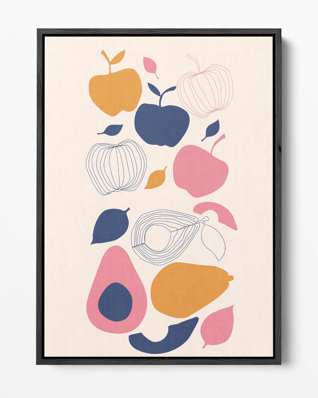 Kleurrijke Fruitvormen Kunstwerk-canvas-dibond-plexiglas-wanddecoratie-WallArtistic