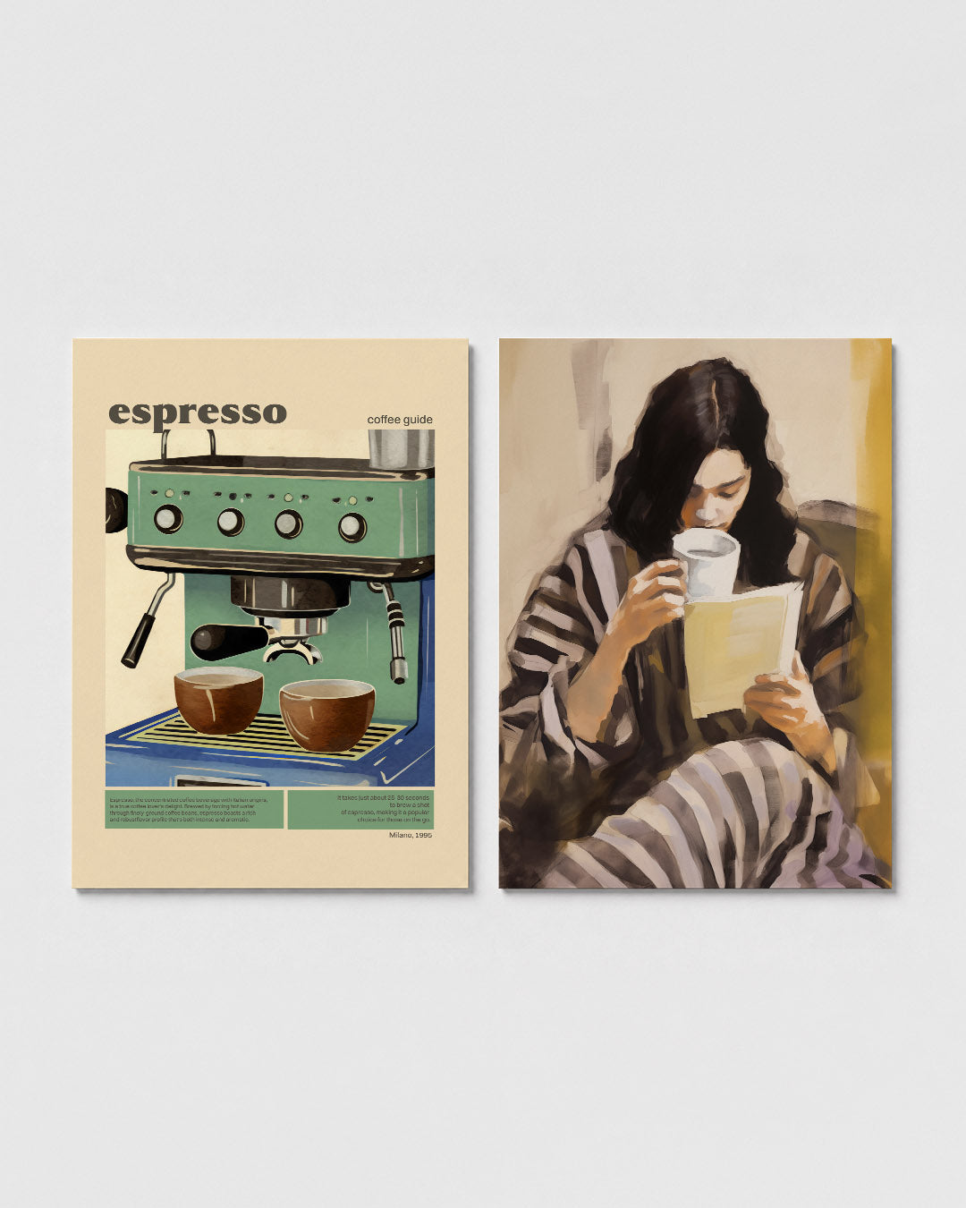 Koffie en machine Posterset