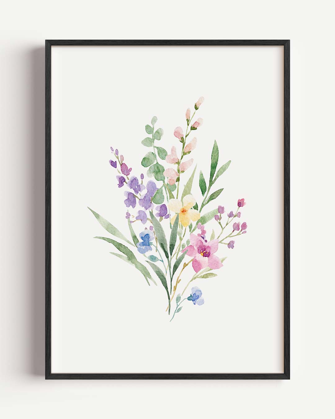 Romantische Bloemen Waterverf Poster
