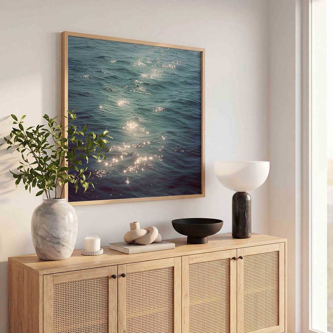 Glinsterende golven Poster