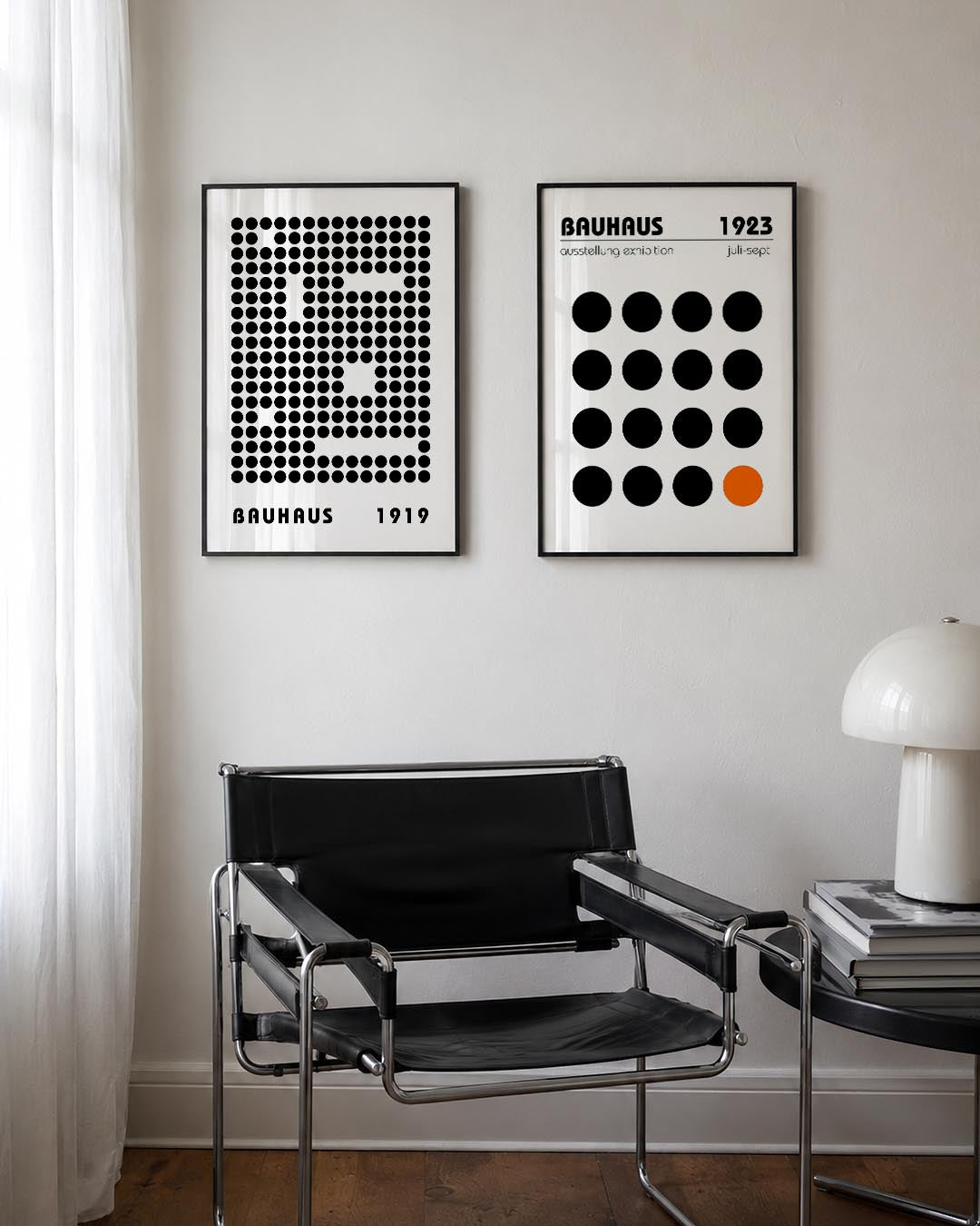 Cirkelpatroon en typografie Posterset
