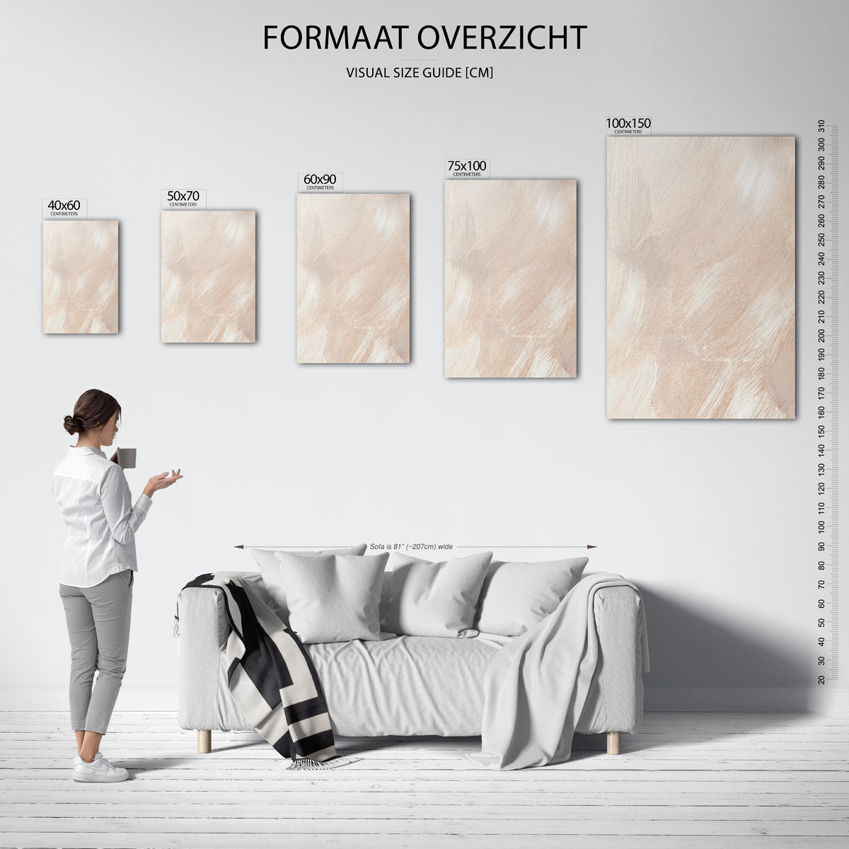Zachte veegpatronen Kunstwerk