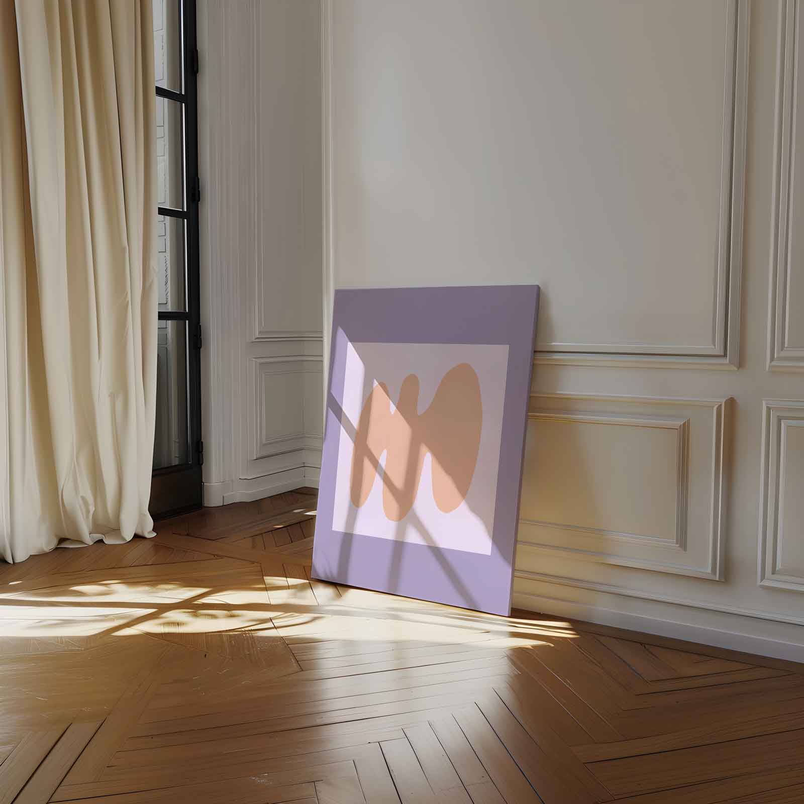 Zachte Aardetinten Abstractie Kunstwerk-canvas-dibond-plexiglas-wanddecoratie-WallArtistic