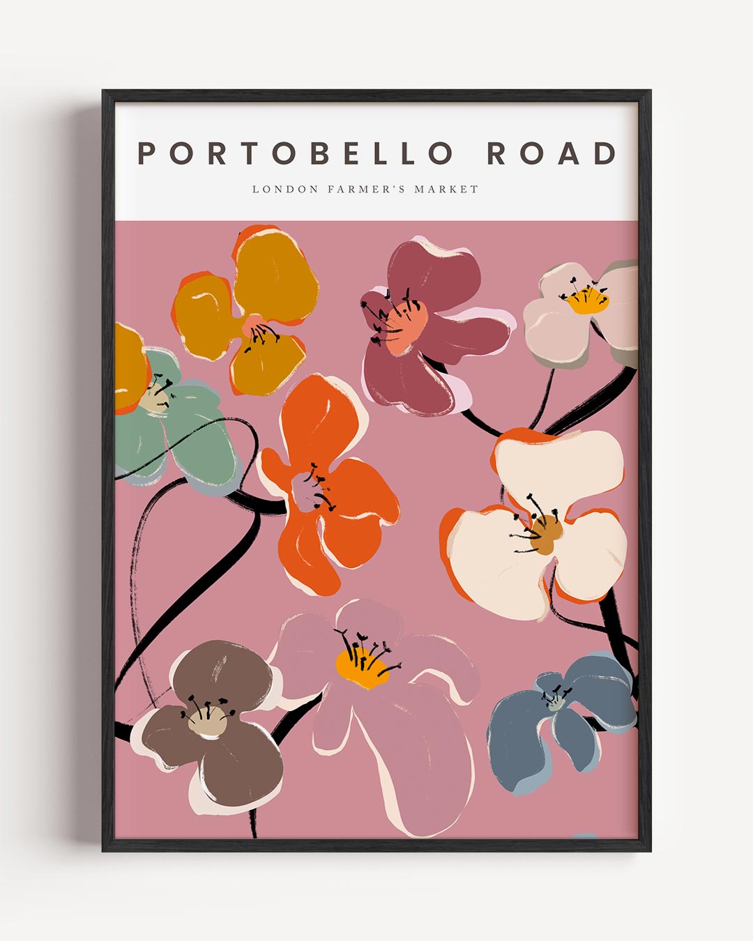 Portobello Road Bloemenposter-WallArtistic
