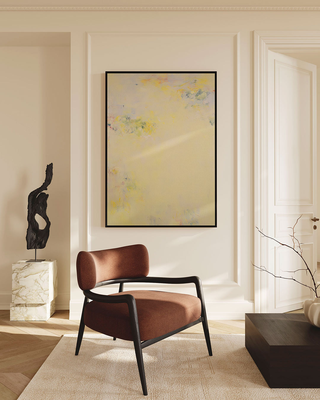 Zachte kleurencompositie Kunstwerk