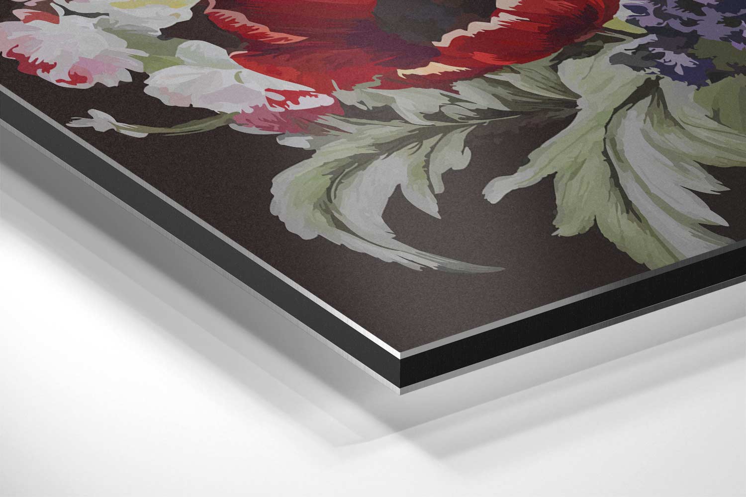 Bloemen en Vlinders Schilderij Kunstwerk-canvas-dibond-plexiglas-wanddecoratie-WallArtistic