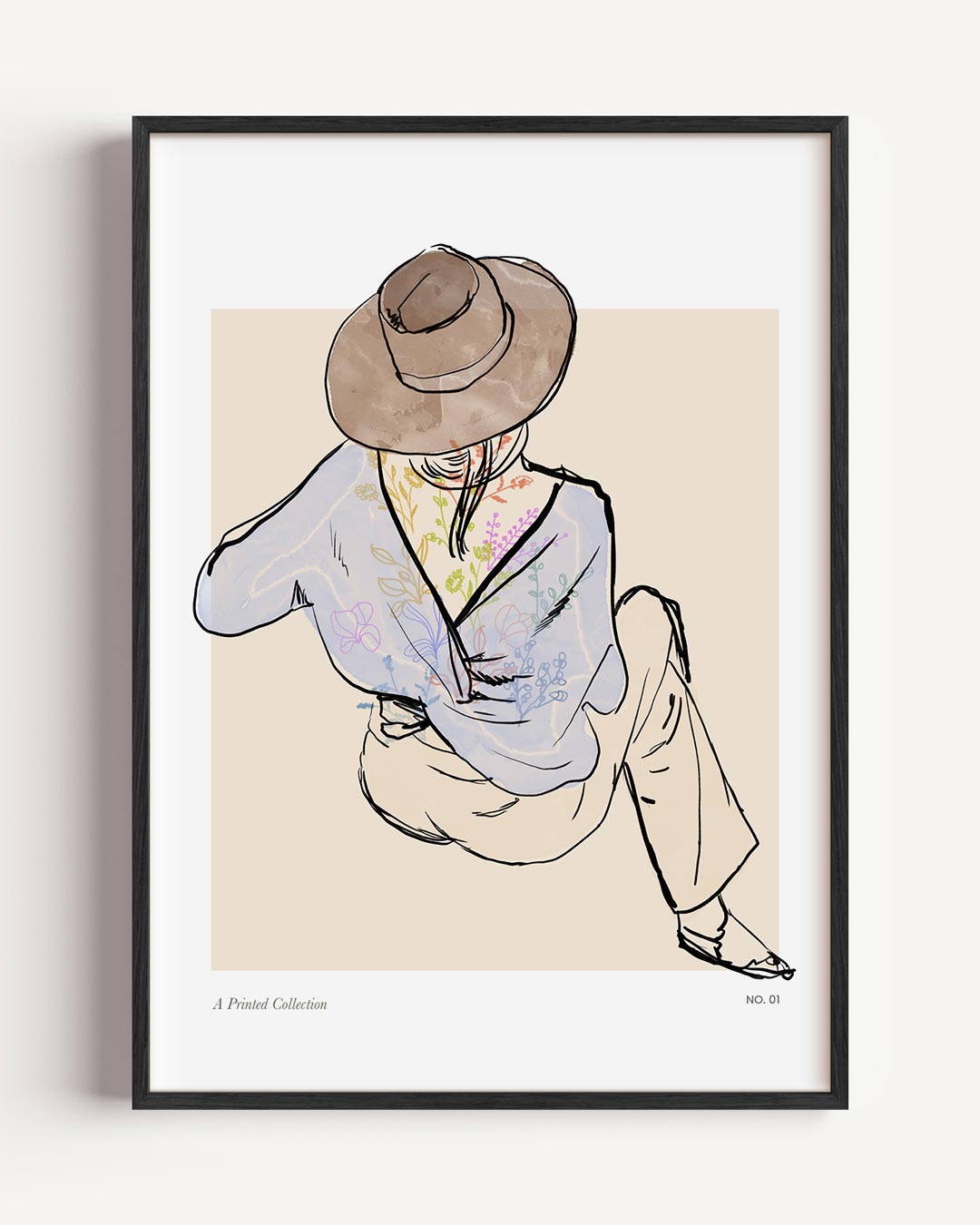 Elegante Vrouwelijke Illustratie Poster-WallArtistic