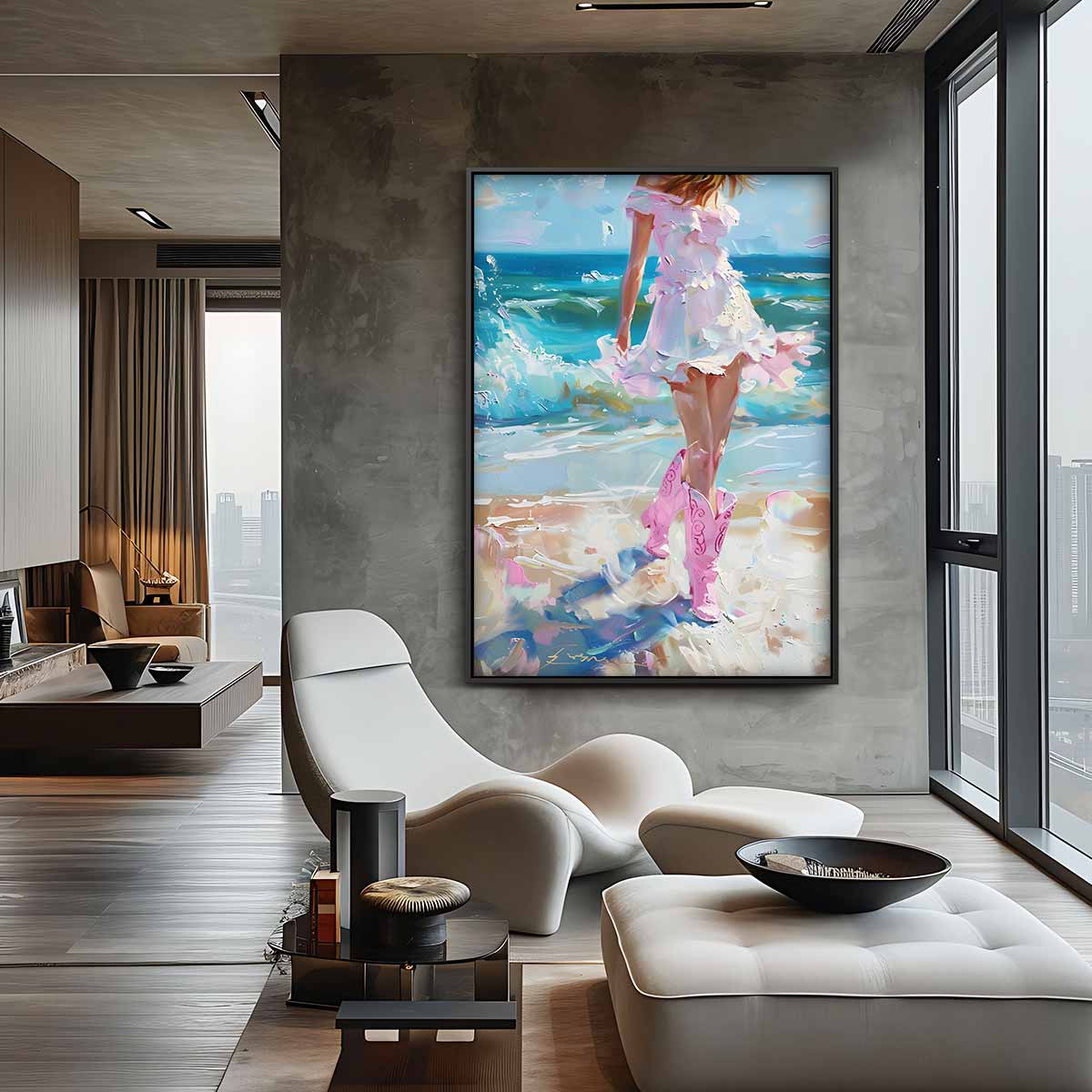 Zomerse Zeebries Kunstwerk-canvas-dibond-plexiglas-wanddecoratie-WallArtistic