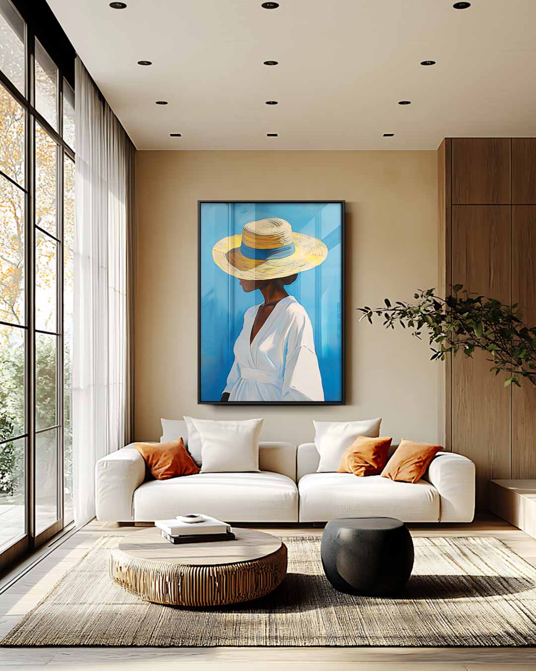 Zomer Glimlach Kunstwerk-canvas-dibond-plexiglas-wanddecoratie-WallArtistic