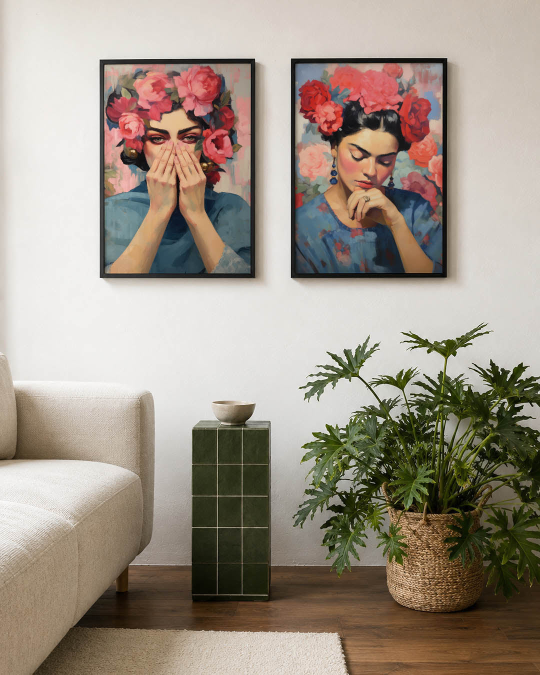 Bloemrijke expressie Posterset