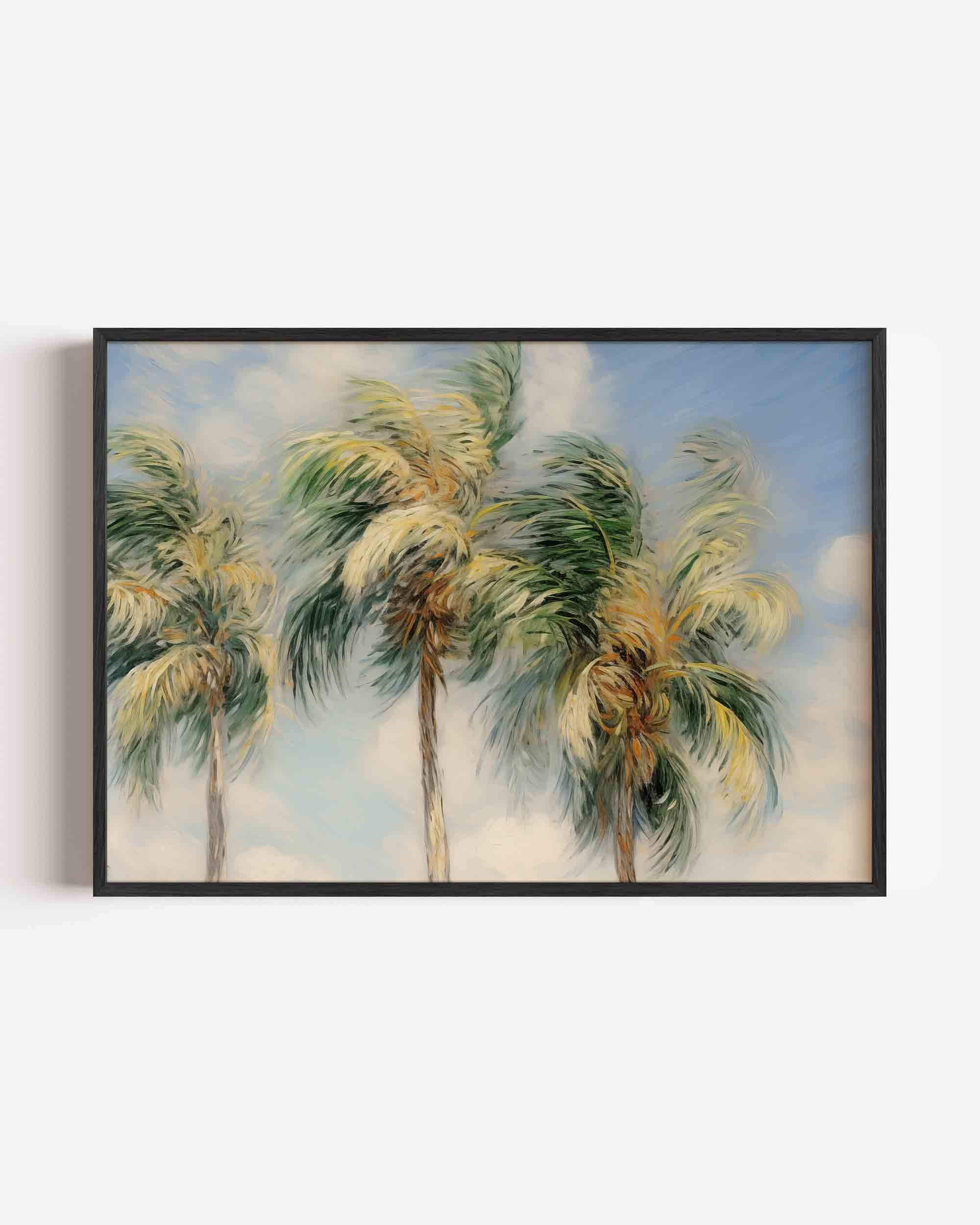 Palmbomen in de wind Poster