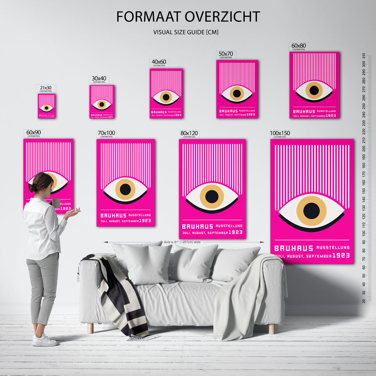Lijnen en oogvorm Poster