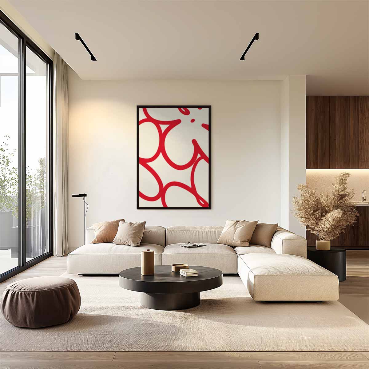 Dansende Lijnen Kunstwerk-canvas-dibond-plexiglas-wanddecoratie-WallArtistic