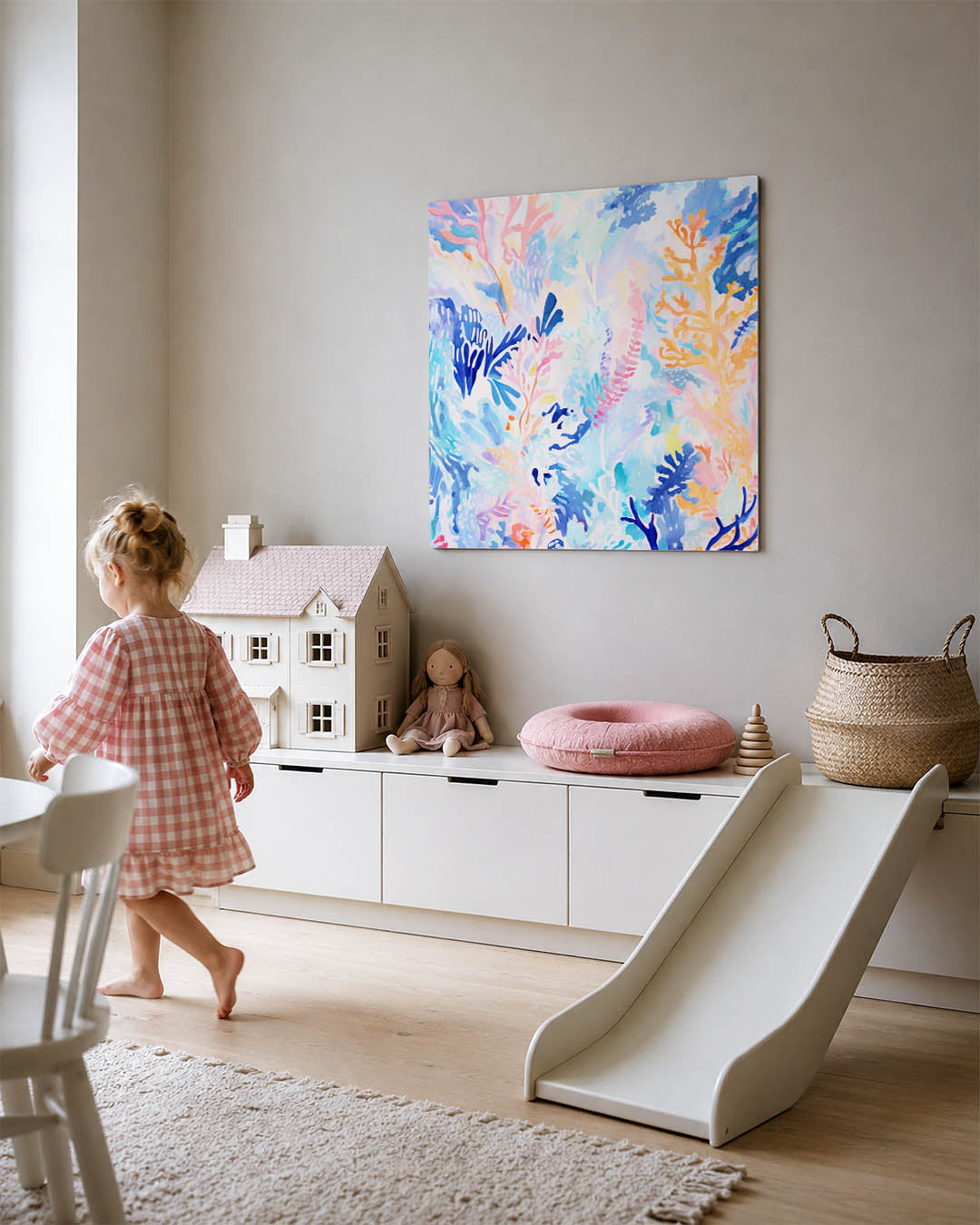 Organische kleurenexplosie Kunstwerk