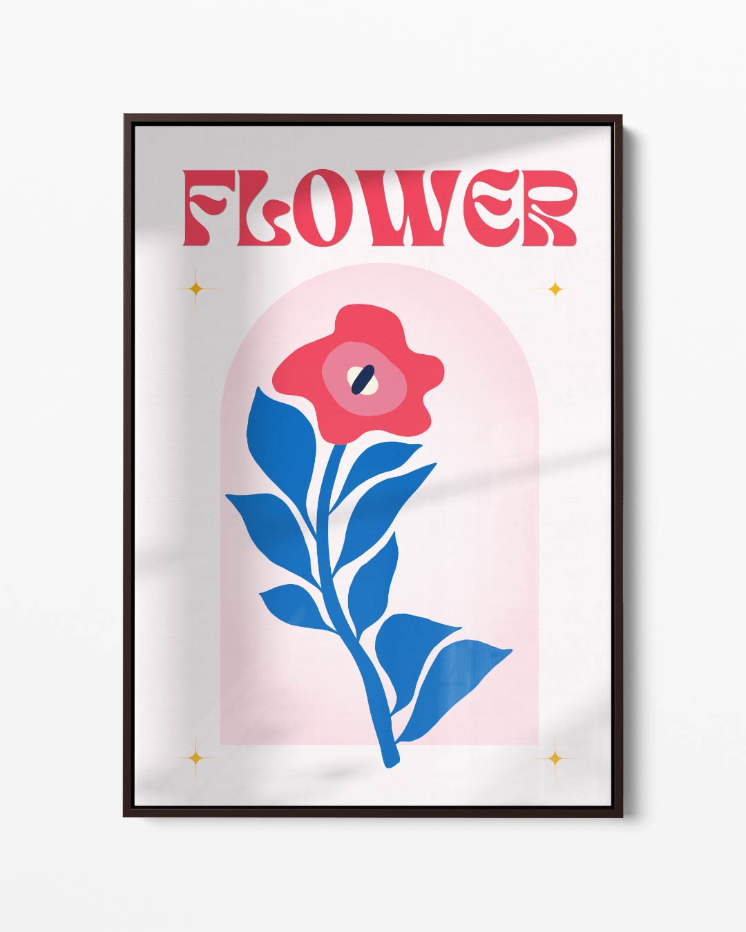 Retro Bloemenposter Kunstwerk-canvas-dibond-plexiglas-wanddecoratie-WallArtistic