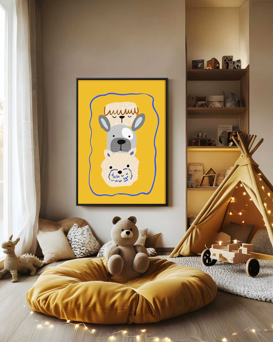 Dierenvrienden Avontuur Kunstwerk-canvas-dibond-plexiglas-wanddecoratie-WallArtistic