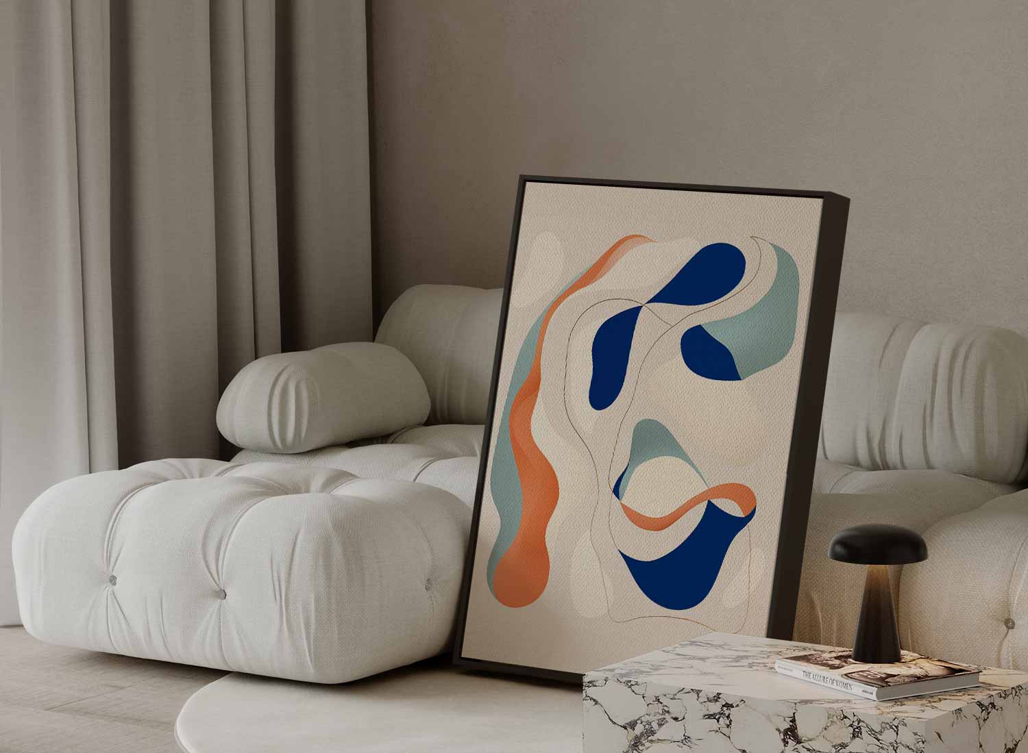 Kleurrijke Golven van Abstractie Kunstwerk-canvas-dibond-plexiglas-wanddecoratie-WallArtistic