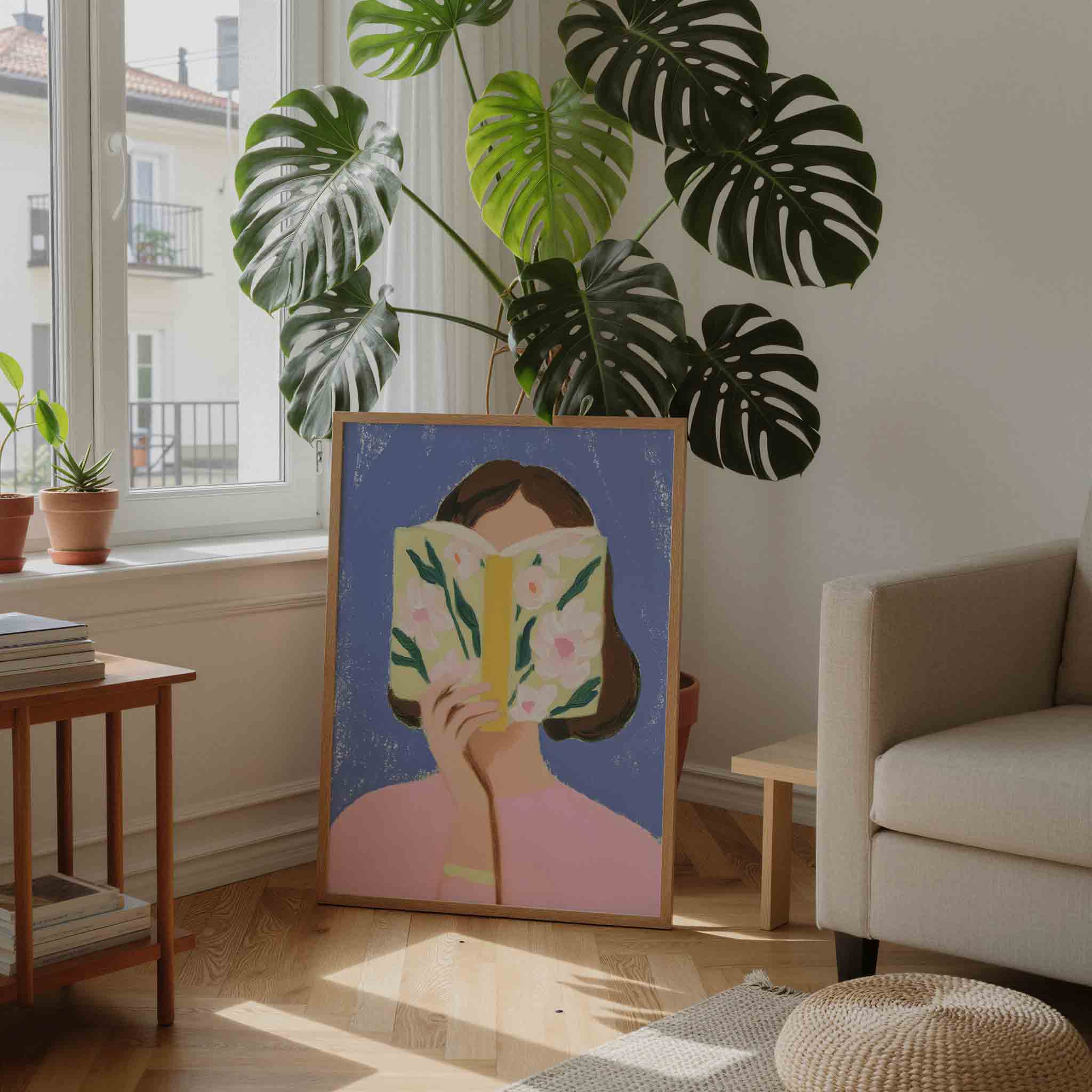Lezende vrouw Poster