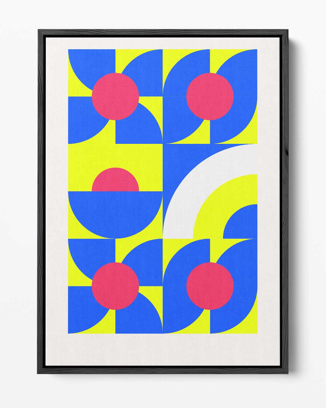 Retro Geometrisch Kleurenfeest Kunstwerk-canvas-dibond-plexiglas-wanddecoratie-WallArtistic