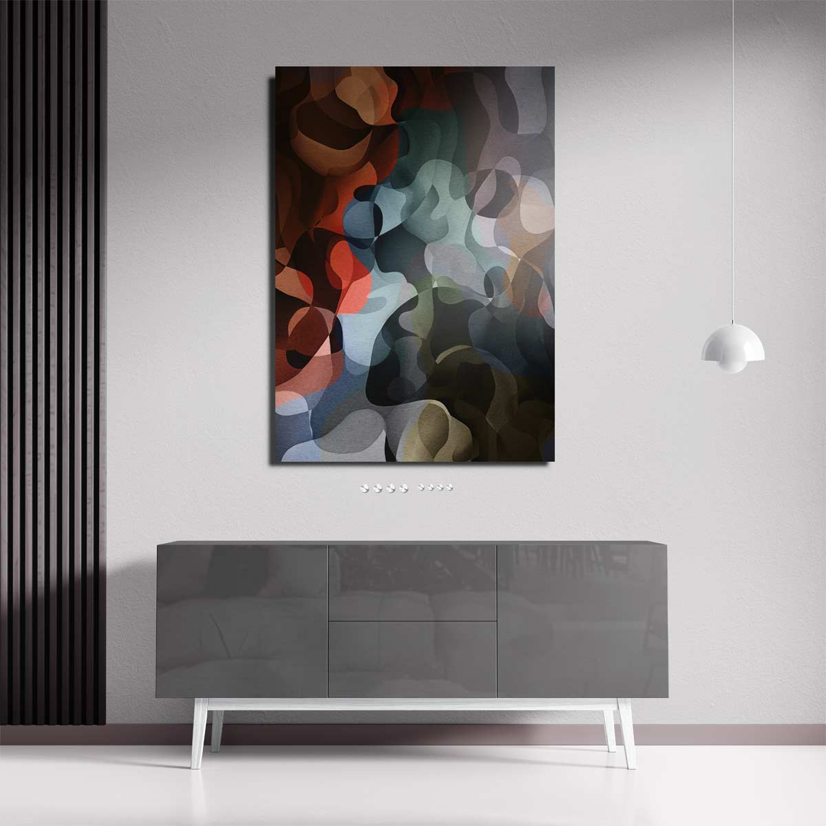 Kleurrijke Abstractie Kunstwerk-canvas-dibond-plexiglas-wanddecoratie-WallArtistic
