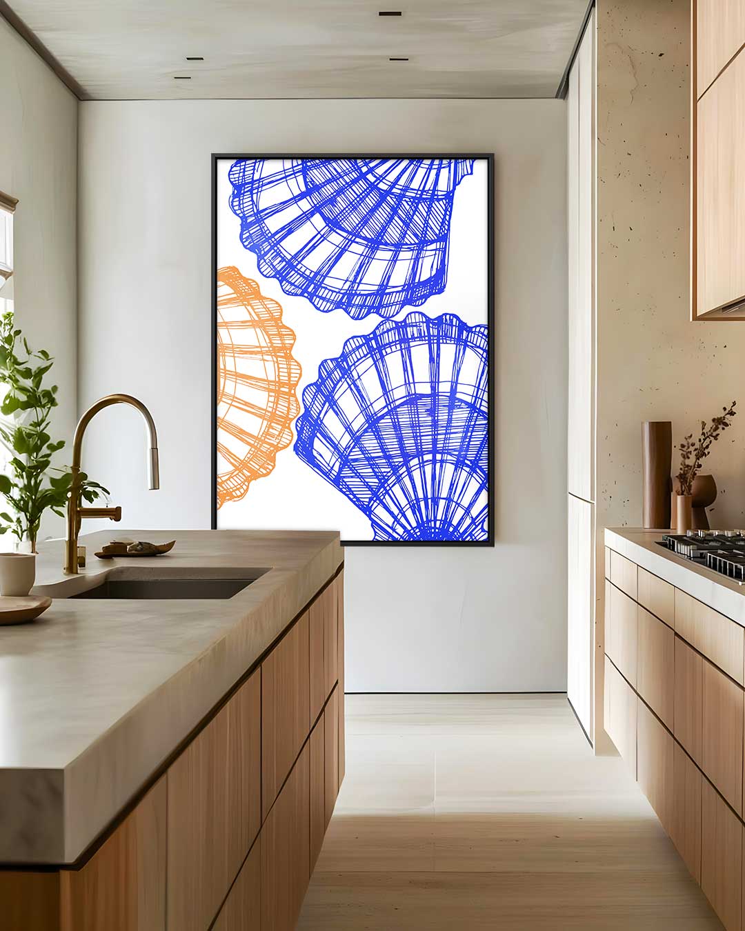Zomerse Schelppatronen Kunstwerk-canvas-dibond-plexiglas-wanddecoratie-WallArtistic