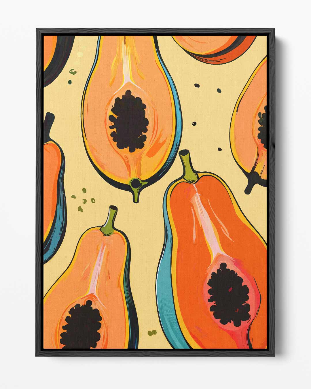 Tropisch Papaya Paradijs Kunstwerk-canvas-dibond-plexiglas-wanddecoratie-WallArtistic