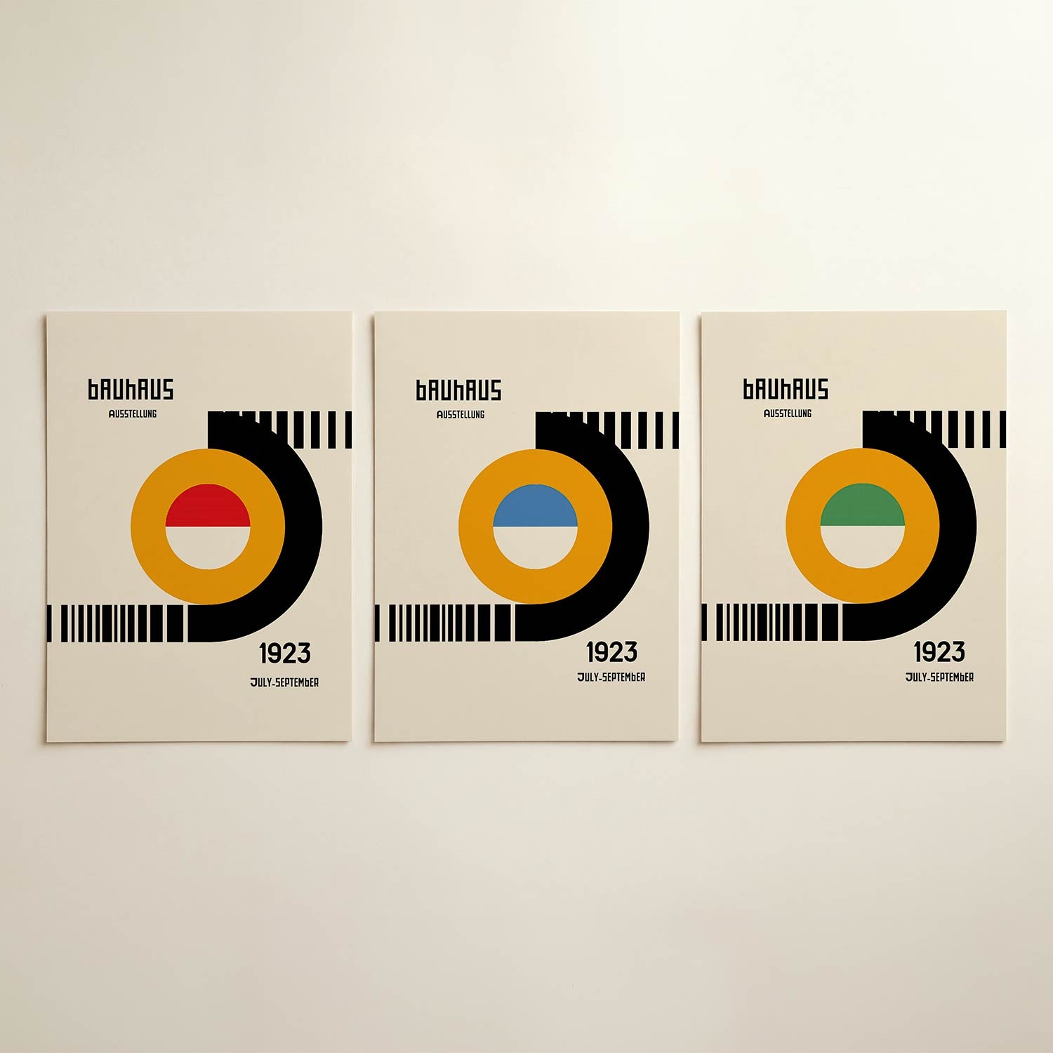 Kleurrijke cirkelcompositie Posterset