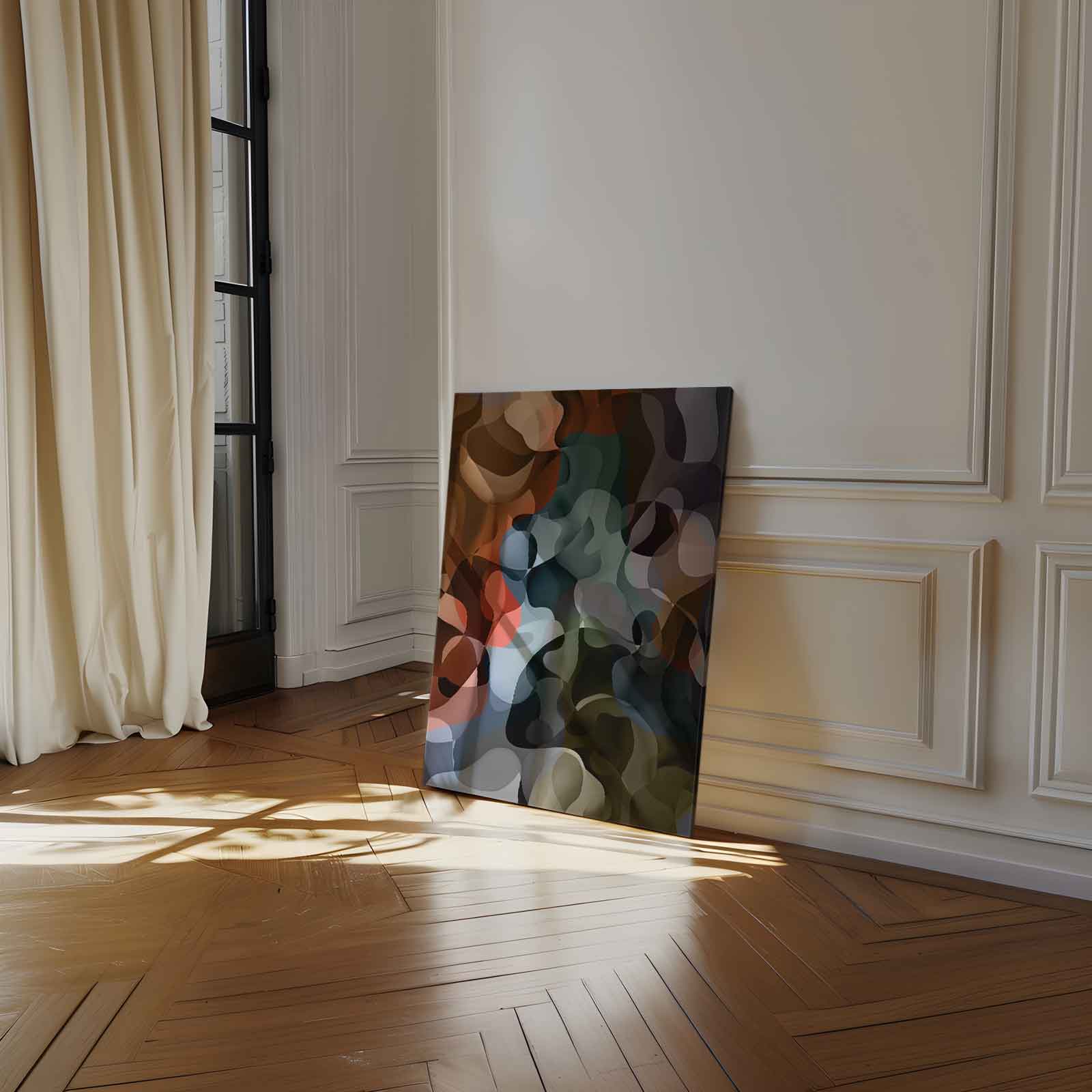 Kleurrijke Abstractie Kunstwerk-canvas-dibond-plexiglas-wanddecoratie-WallArtistic