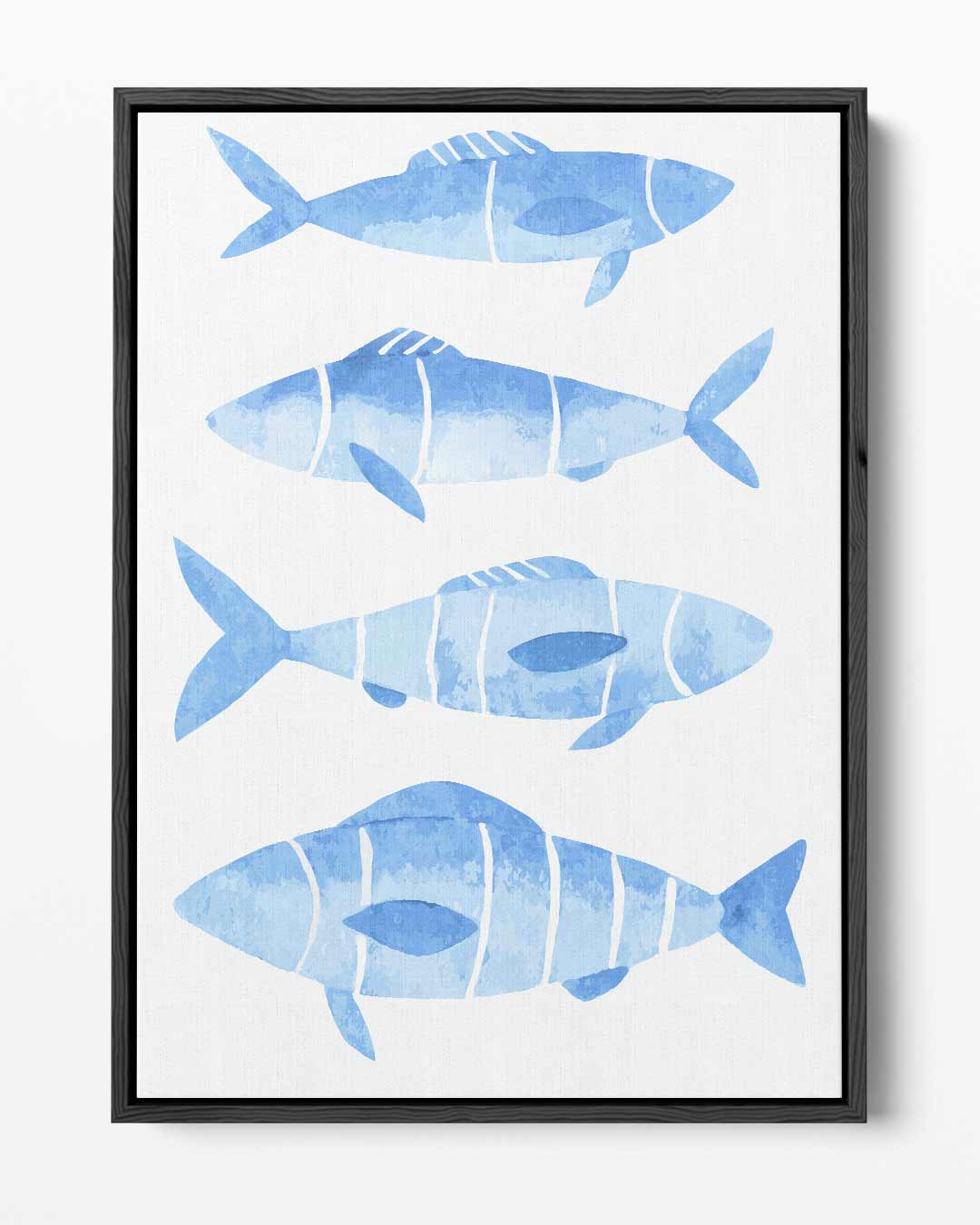 Waterverf Vissen Illustratie Kunstwerk-canvas-dibond-plexiglas-wanddecoratie-WallArtistic