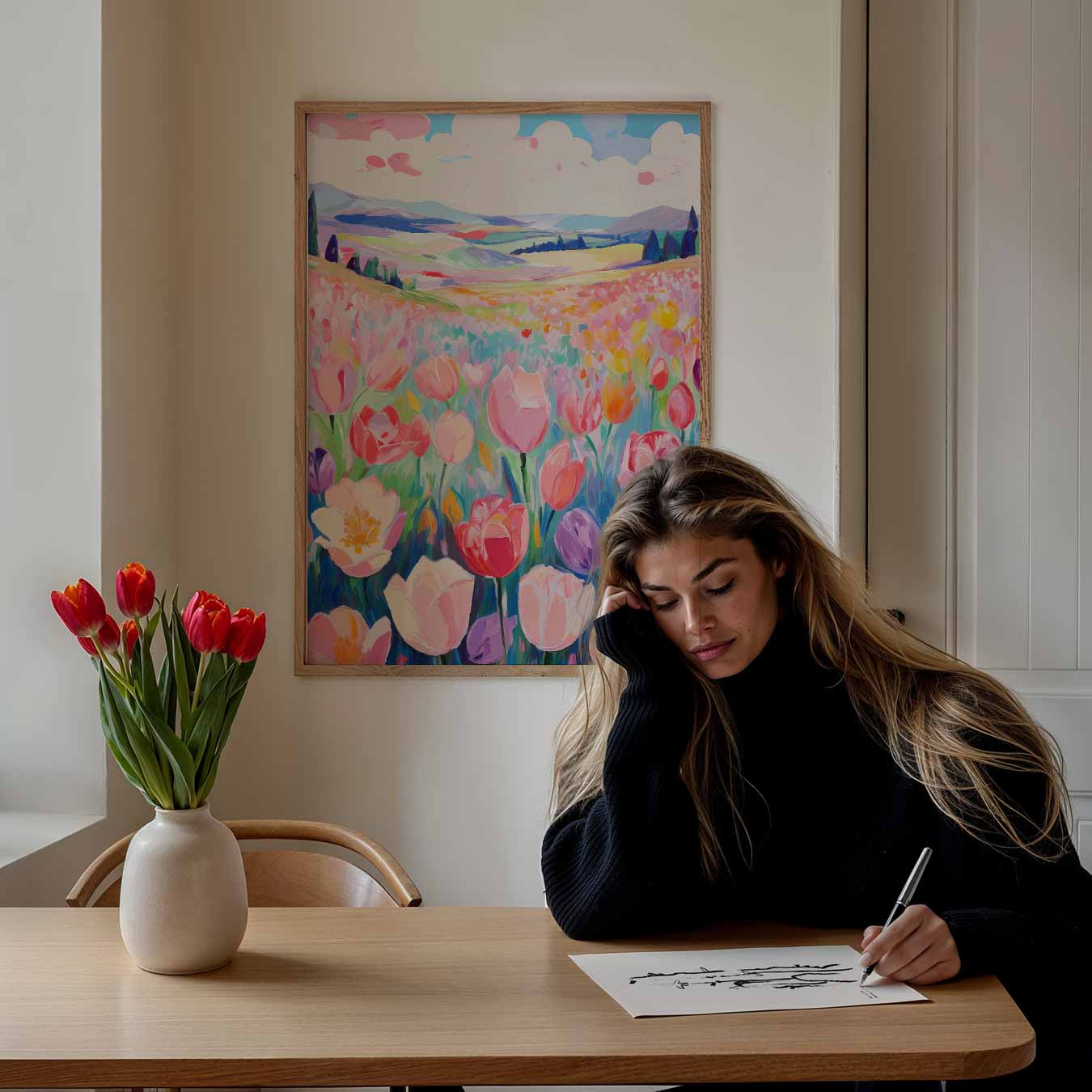 Kleurrijke Bloemenweide Poster