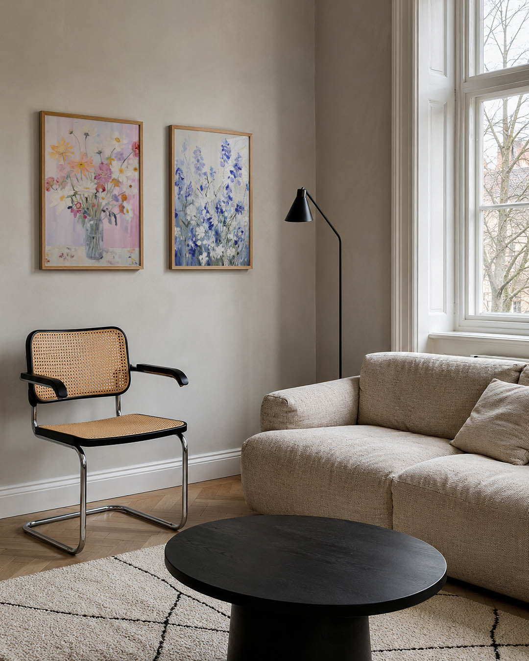 Bloemen in vaas Posterset