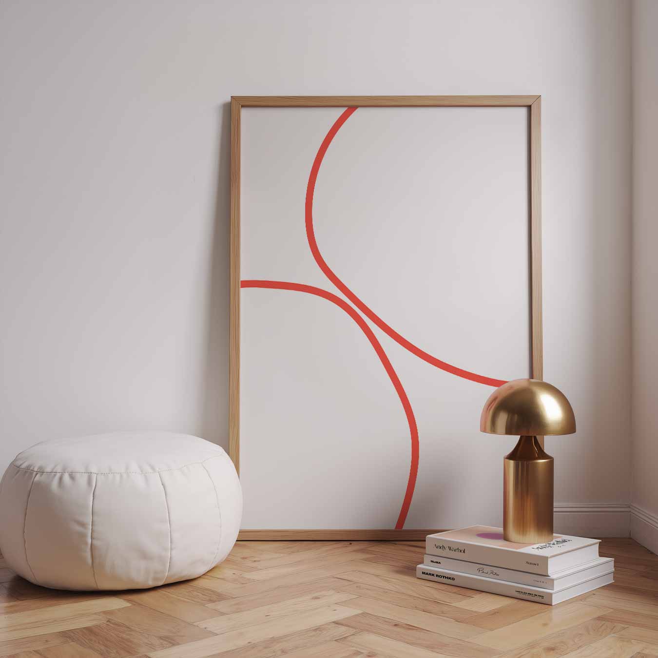 Vrolijke Abstracte Lijnposter