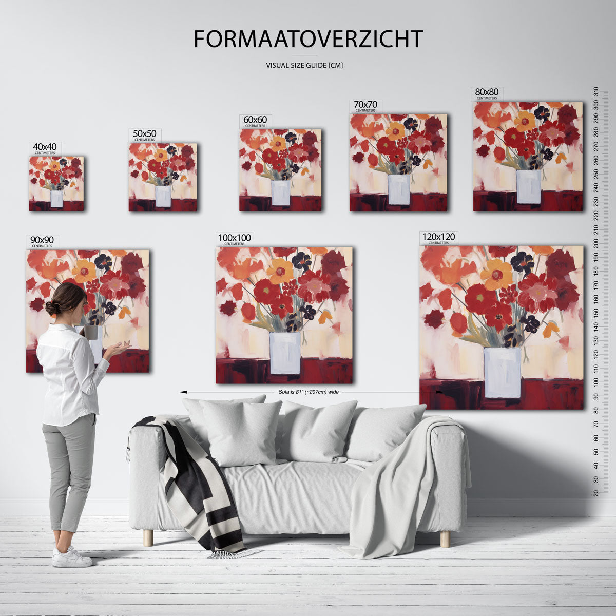 Bloemen in vaas Poster