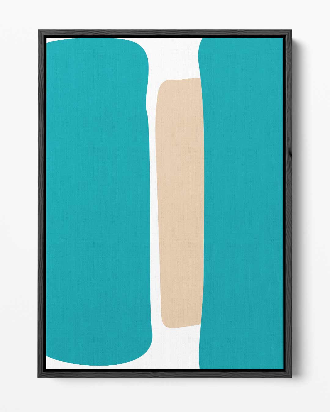 Abstracte Harmonie in Turkoois Kunstwerk-canvas-dibond-plexiglas-wanddecoratie-WallArtistic