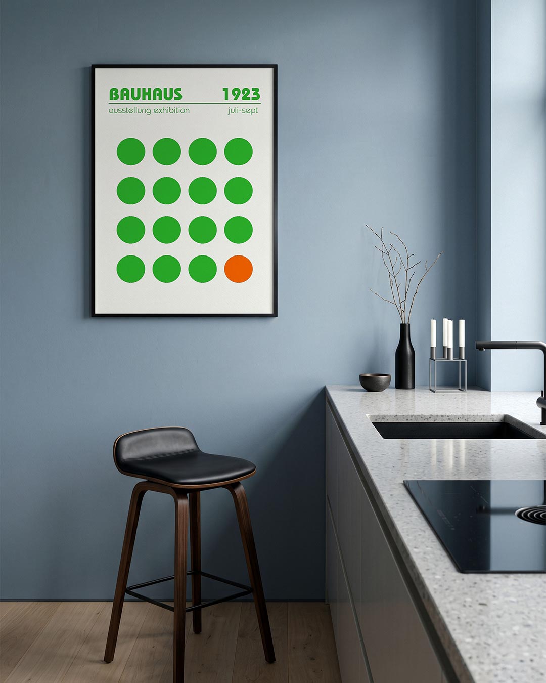 Cirkelpatroon contrast Poster