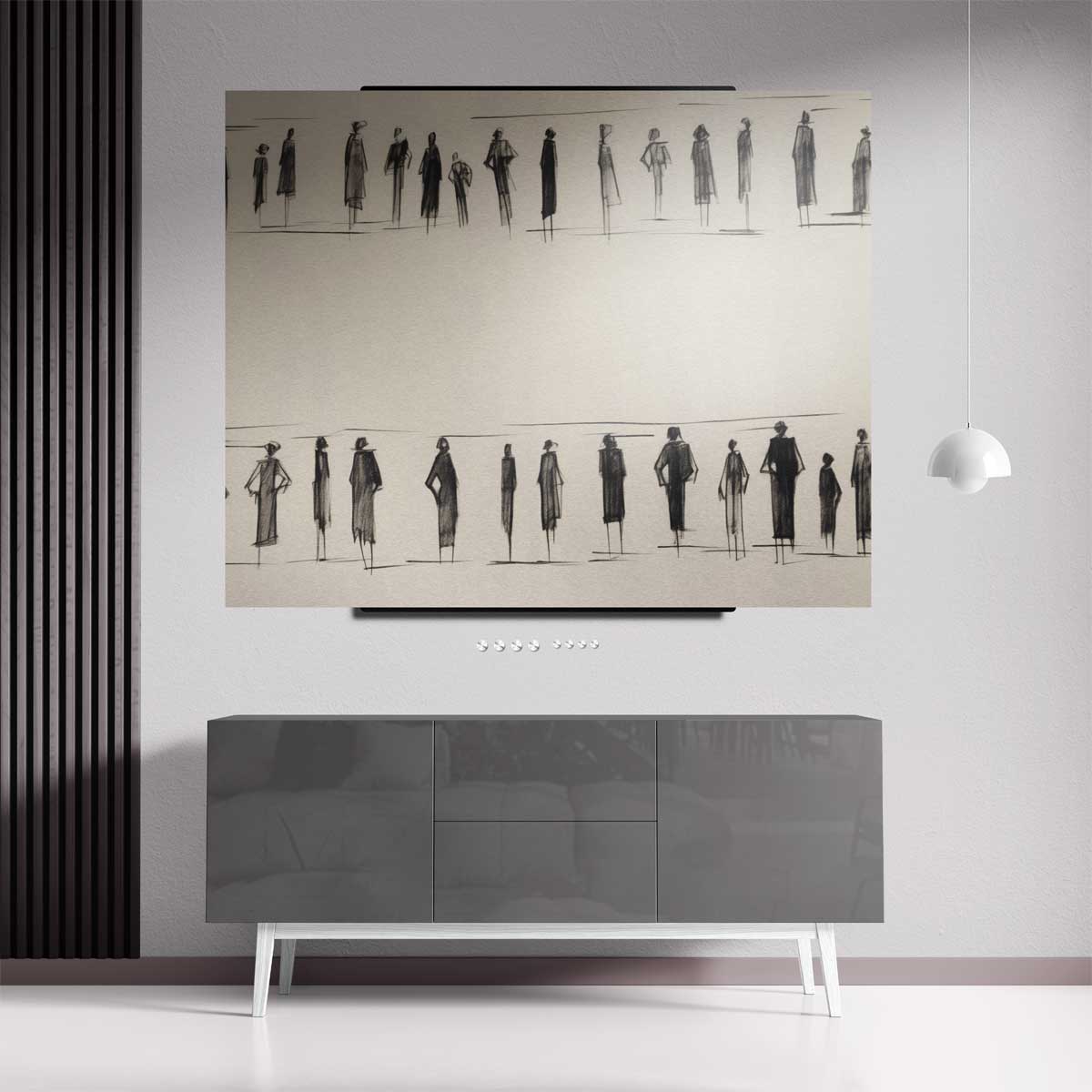 Elegante Schaduwfiguren Kunstwerk-canvas-dibond-plexiglas-wanddecoratie-WallArtistic