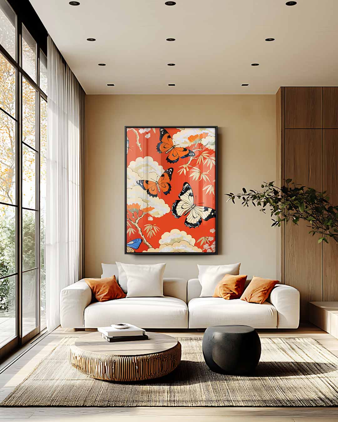 Vlinders in de Lucht Kunstwerk-canvas-dibond-plexiglas-wanddecoratie-WallArtistic