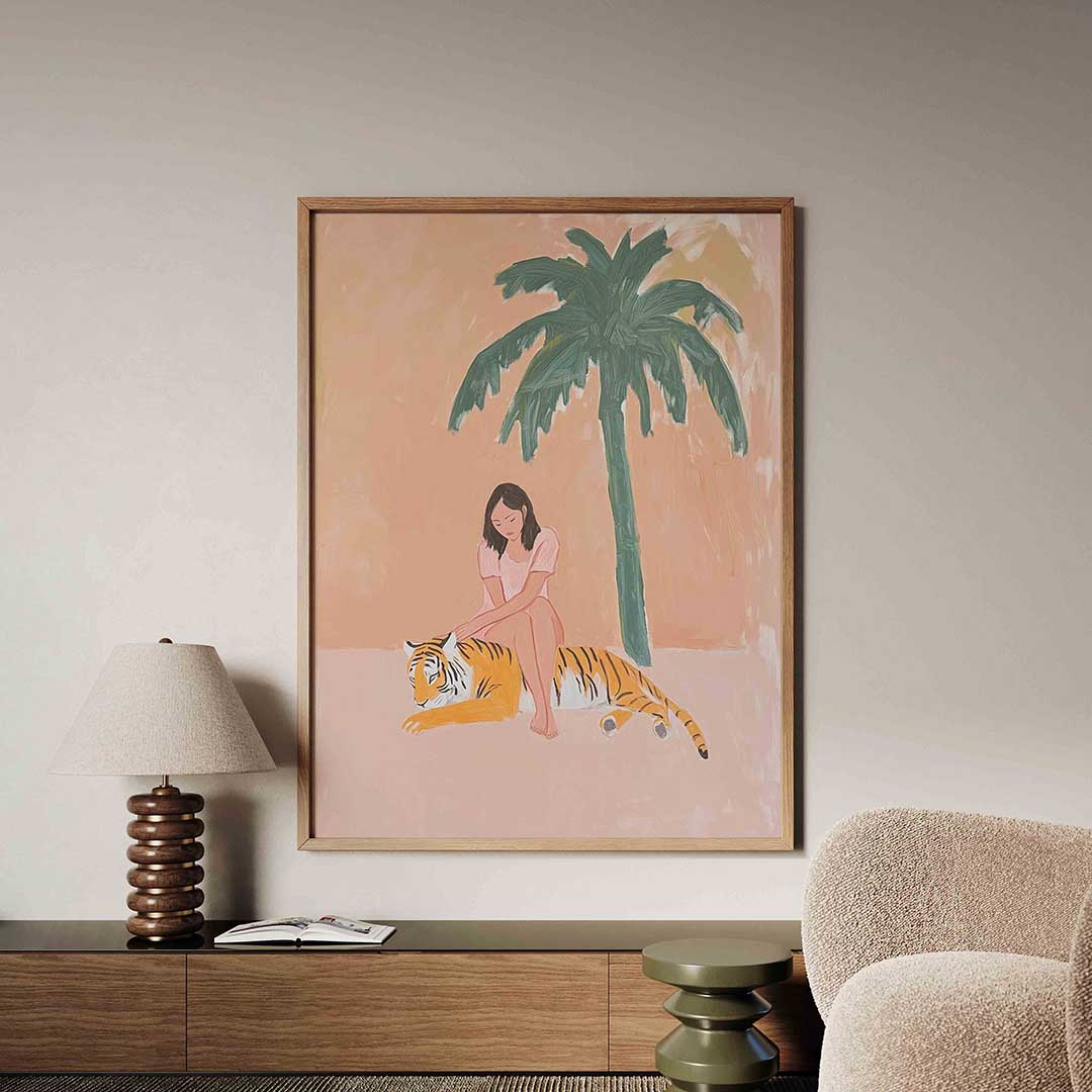 Vrouw met tijger Poster