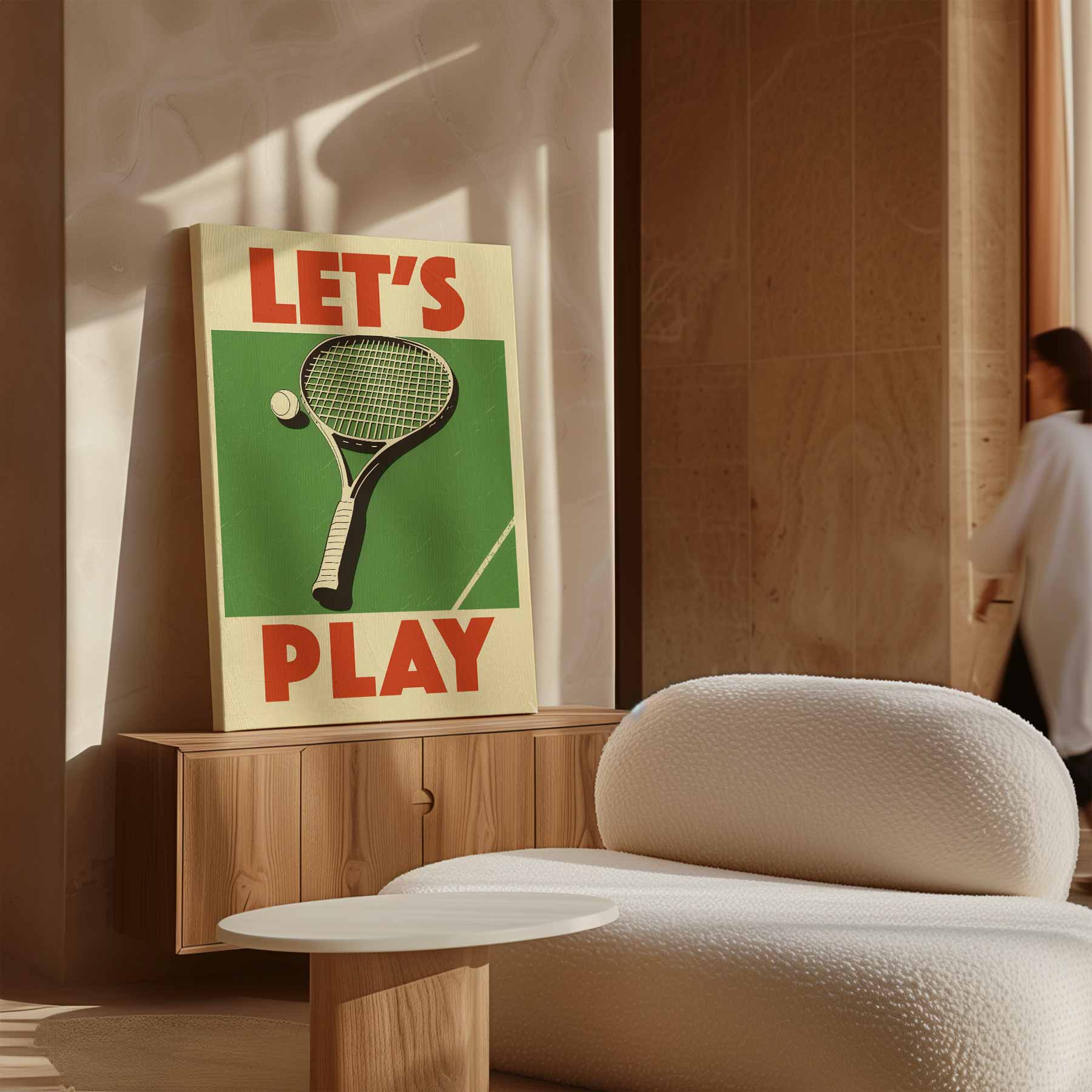 Speelplezier Tennis Kunstwerk-canvas-dibond-plexiglas-wanddecoratie-WallArtistic