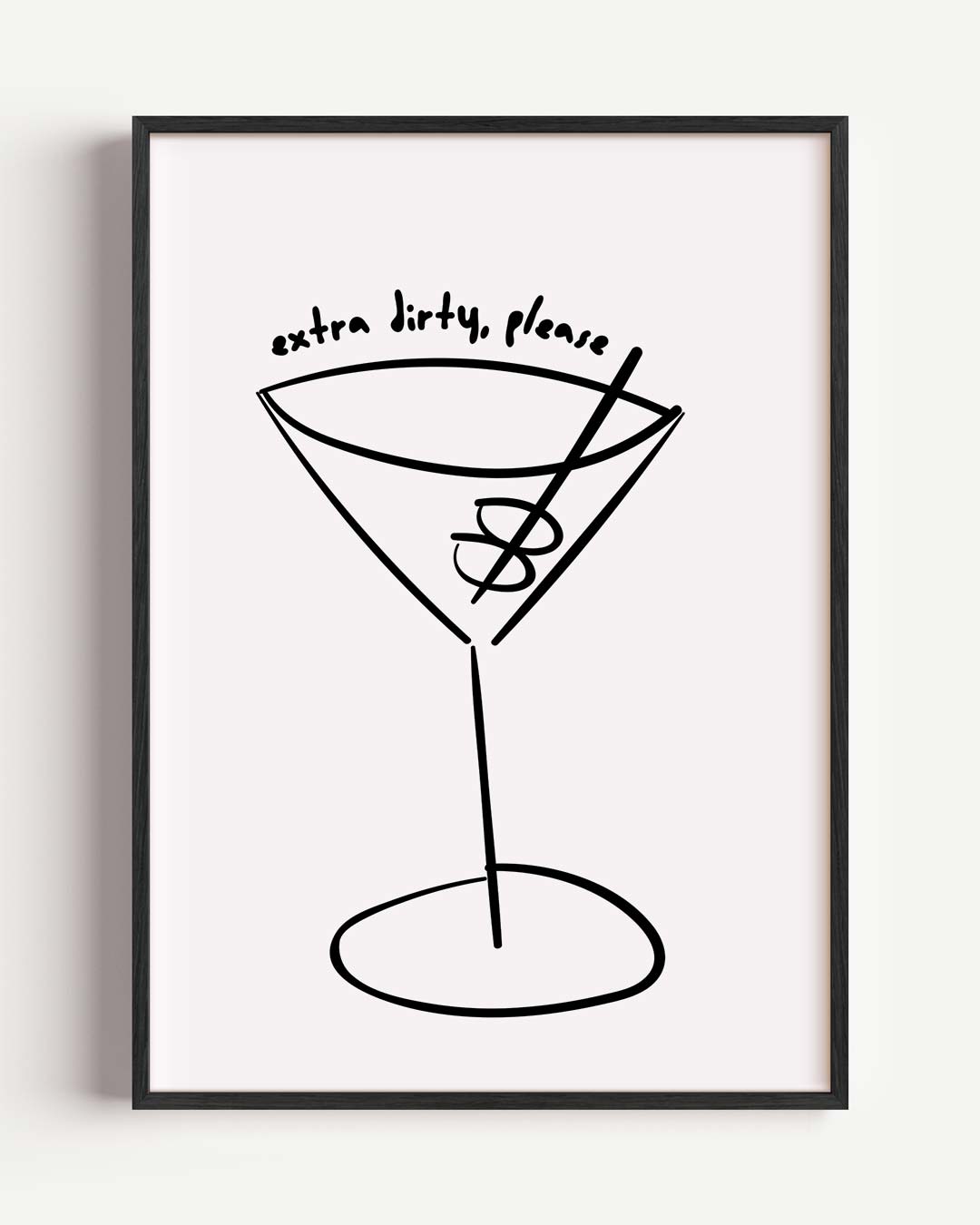 Stijlvolle Martini Illustratie Poster