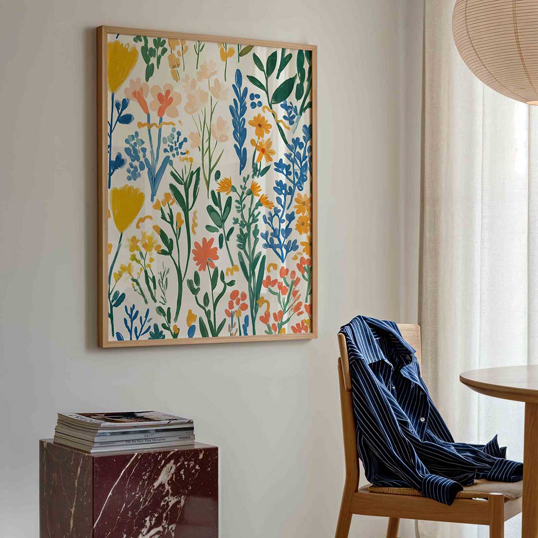 Bloemen en bladeren Poster