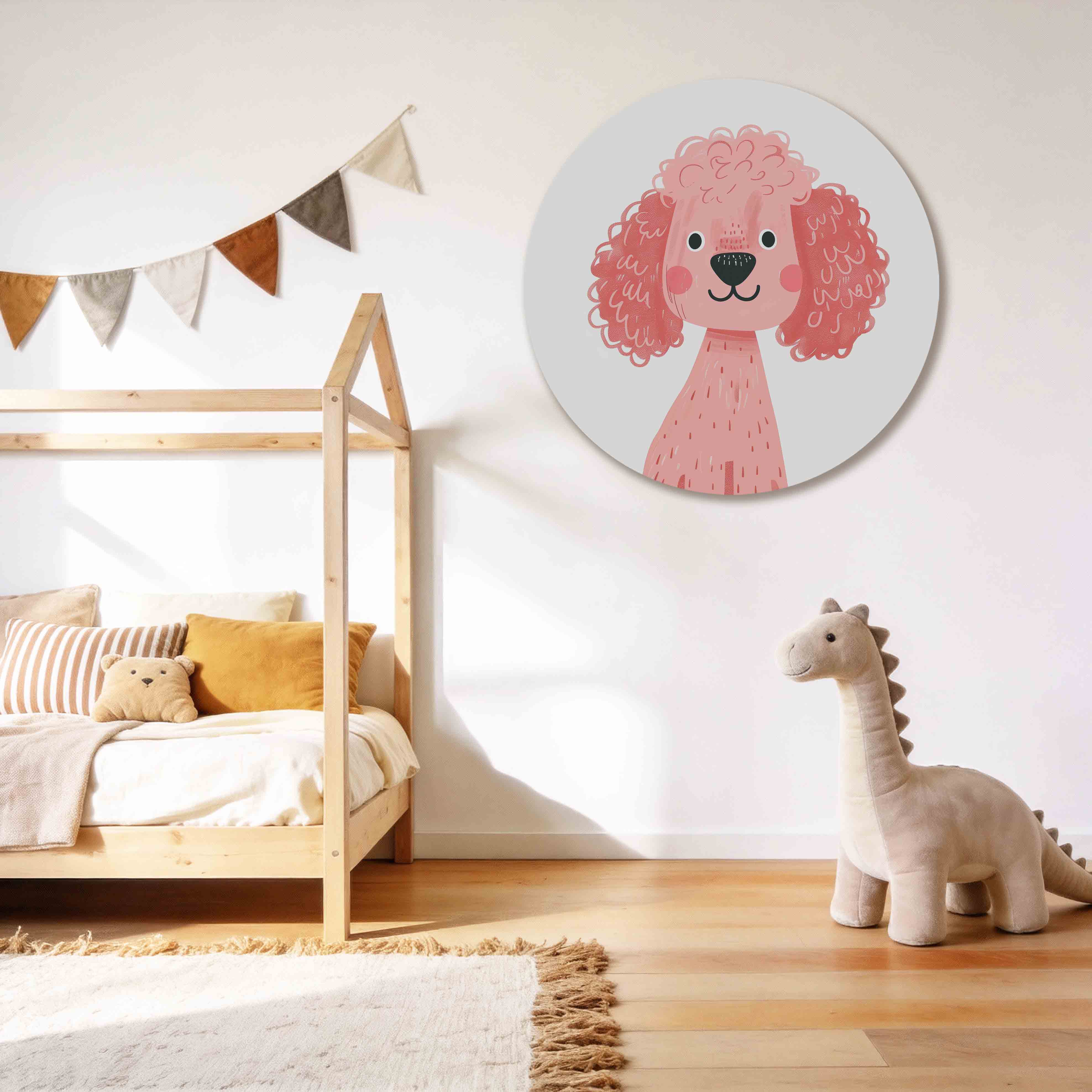 Roze hond Muurcirkel