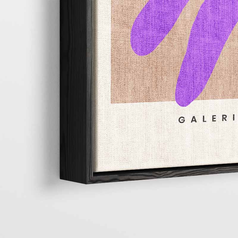 Vrolijke Paarse Abstractie Kunstwerk-canvas-dibond-plexiglas-wanddecoratie-WallArtistic