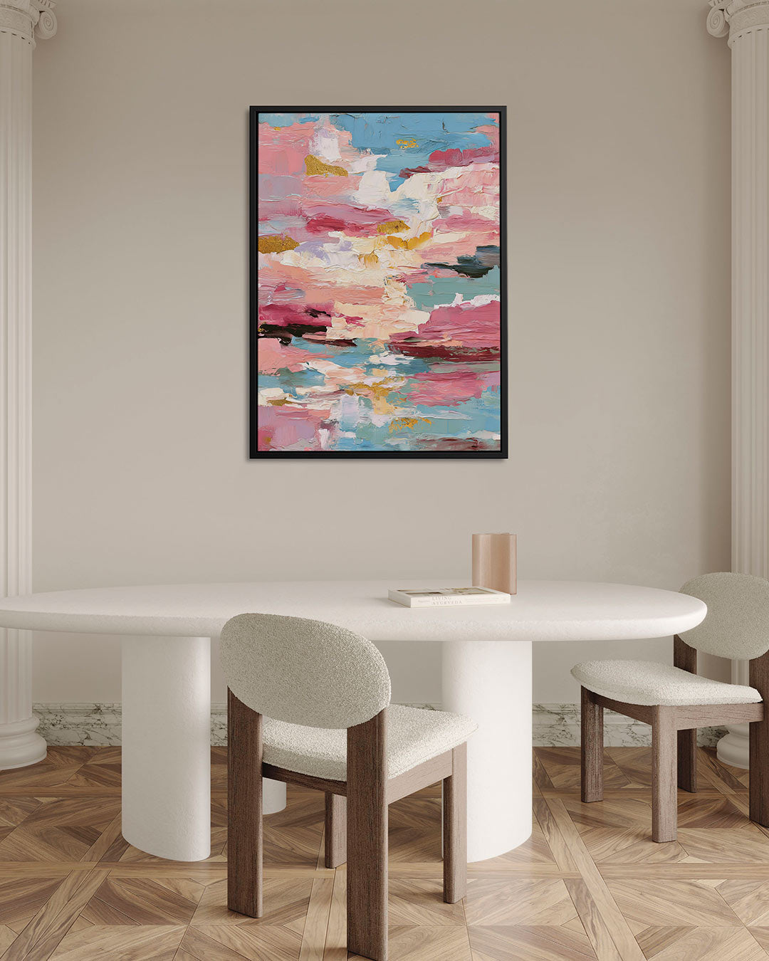 Kleurrijke vegen Kunstwerk