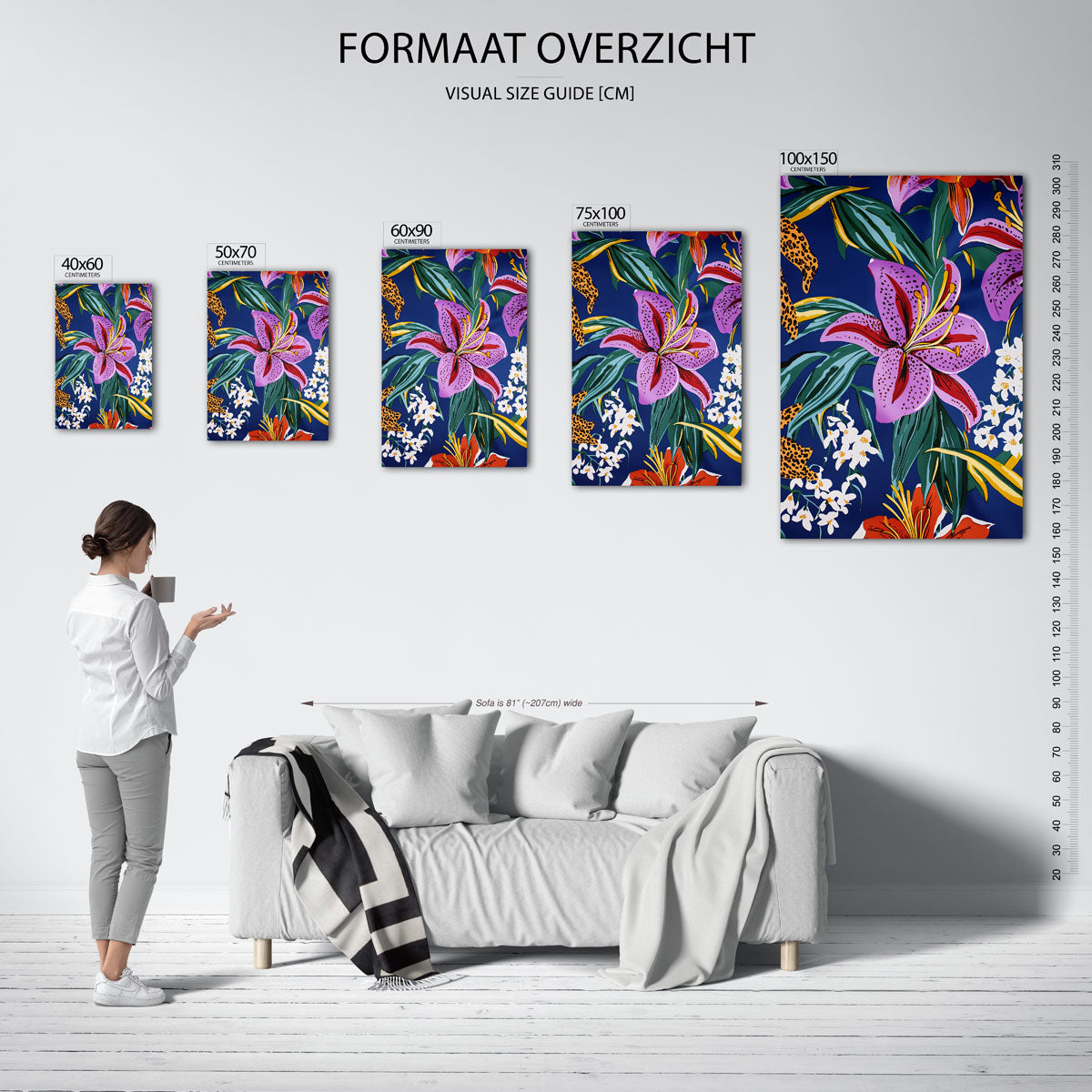 Bloemrijke kleurenpracht Kunstwerk